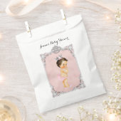 パールスダイヤモンドプリンセスベビーガール赤面ピンク フェイバーバッグ (クリップ留めされた状態)