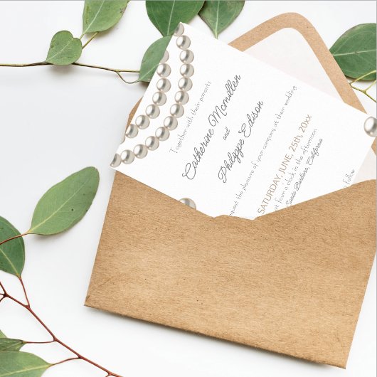 パールストリエレガントング結婚式招待状 招待状