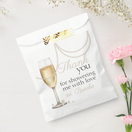 パールスプロセエレガントコブライダルシャワー感謝していユー フェイバーバッグ (封をした状態)
