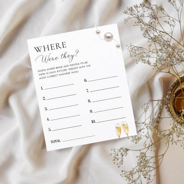 パールスプロセッコどこ彼らはブライダルシャワーゲーム (クリエイターアップロード済み)