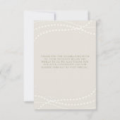 パールスプロセッコアイボリーエレガントブランチブライダルシャワー サンキューカード (裏面)