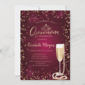 パールスプロセッコダイアモンズブルガンディキンセアニラ 招待状 (正面)