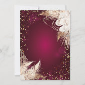 パールスプロセッコダイアモンズボホフラワーズキンセアニラ 招待状 (裏面)