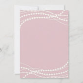 パールスプロセッコバラピンク赤面ブライダルシャワー 招待状 (裏面)