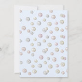 パールスプロセッコパールコアブルーブライダルシャワー 招待状 (裏面)