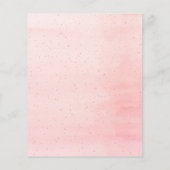 パールスプロセッコピンクブライダルシャワー招待 (裏面)