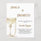パールスプロセッコブエレガントライダルシャワーの招待 (正面)