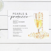 パールスプロセッコブライダルシャワーカスタムミニマル 招待状
