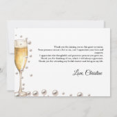 パールスプロセッコブライダルシャワーサンキューカード 案内状 (裏面)