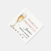 パールスプロセッコブライダルシャワーパーティー スタンダードカクテルナプキン (角)