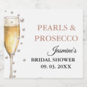 パールスプロセッコブライダルシャワーパーティー スパークリングワインラベル (シングルラベル)