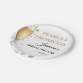 パールスプロセッコブライダルシャワーパーティー ペーパープレート (アングル)