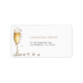 パールスプロセッコブライダルシャワーパーティー ラベル (正面)