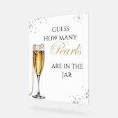 パールスプロセッコブライダルシャワーブライダルブランチ アクリルサイン (傾斜)