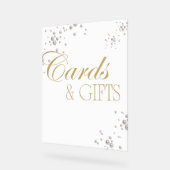 パールスプロセッコブライダルシャワーブライダルブランチ アクリルサイン (傾斜)