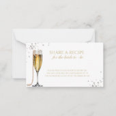 パールスプロセッコブライダルシャワーブライダルブランチ ノートカード (正面)