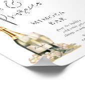 パールスプロセッコブライダルシャワーミモサバーサイン ポスター (角)