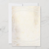 パールスプロセッコベージュ色エレガントブランチブライダルシャワー 招待状 (裏面)