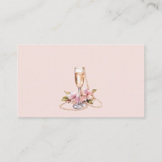 パールスプロセッコレシピ要求ブライダルシャワー エンクロージャーカード (裏面)