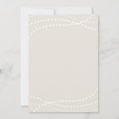 パールスプロセッコ花びらアイボリーエレガントブライダルシャワー 招待状 (裏面)