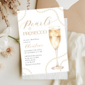 パールスプロセッコ金ゴールドブライダルシャワー 招待状