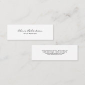 パールスリムモダントレンディー魅力的名刺 スキニー名刺 (正面/裏面)