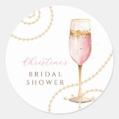 パールス プローセッコ ブライダルシャワー ラウンドシール (正面)