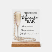 パールズアンドプロセッコミモザブライダルシャワー アクリルサイン (正面)