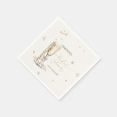 パールズエレガントボウブライダルシャワー スタンダードカクテルナプキン (角)