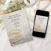 パールズブルーレースマザーズデイブランチ招待状 招待状