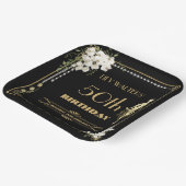 パールズホワイトフローラアールデコギャツビー20s誕生日 ペーパープレート (傾斜あり)