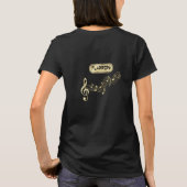 パールズホワイトフローラアールデコギャツビー20s誕生日 tシャツ (裏面)
