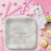 パールズホワイトラックス ペーパープレート (パーティー)