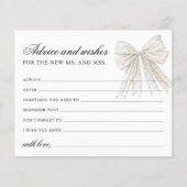 パールズボウアドバイスとウィッシュブライダルシャワーカード (正面)