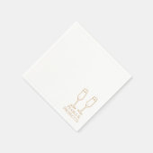 パールズ&プロセッコブライダルシャワーカクテル スタンダードカクテルナプキン (角)