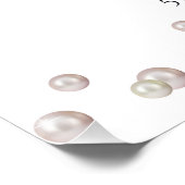 パールズ&プロセッコブライダルシャワー歓迎 ポスター (コーナー)