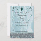 パールズ&ライトブルーシルクリタイアメントパーティー 招待状 (正面)