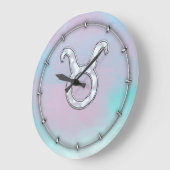 パールタウルスの母〔占星術の〕十二宮図記号 ラージ壁時計 (傾斜)