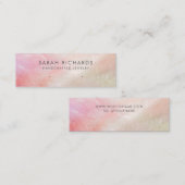 パールディスプレイのコーラルピンクの貝殻の母 スキニー名刺 (正面/裏面)