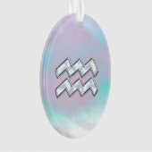 パールデコールの母にアクエリアス〔占星術の〕十二宮図のシンボル オーナメント (正面)