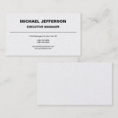 パールトレンディーモダンエレガントシンプル白黒 名刺 (正面/裏面)