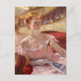パールネックレスとピンクのドレスを着たアメリカ人女性 ポストカード