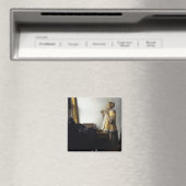 パールネックレス付き女性byヨハネス・ヴェルメール マグネット (インサイチュ (食洗機))