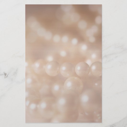 パールネックレス文房具 便箋 (正面)