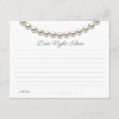 パールネックレス ブライダルシャワー デートナイトアイデア エンクロージャーカード (正面)