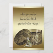 パールハイヒールシューズブラック金ゴールドサンキューカード サンキューカード (裏面)