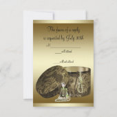 パールハイヒールシューズブラック金ゴールドRSVP 出欠カード (裏面)