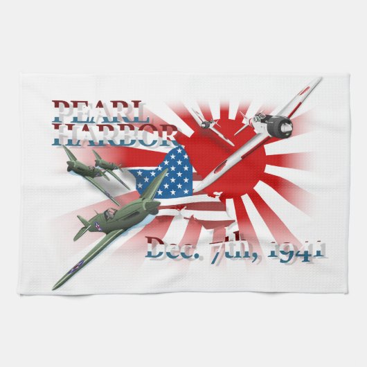 パールハバー1941年12月7日キッチンタオル キッチンタオル (横)