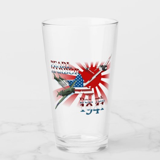 パールハバー1941年12月7日 タンブラーグラス (正面)