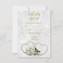 パールハーツ&フラワーダマスク ウェディングメニュー RSVP